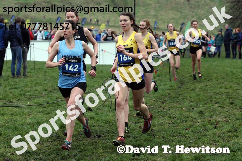 Inter District senior women and juniors, 2018 Simplyhealth Great Edinburgh International XCountry. Photo: David T. Hewitson/Sports for All Pics